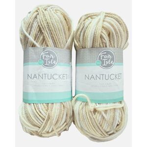 Fair Isle Nantucket Yarn 2 Sks Sandy Beach Neutral Acrylic & Super Wash Wool NE